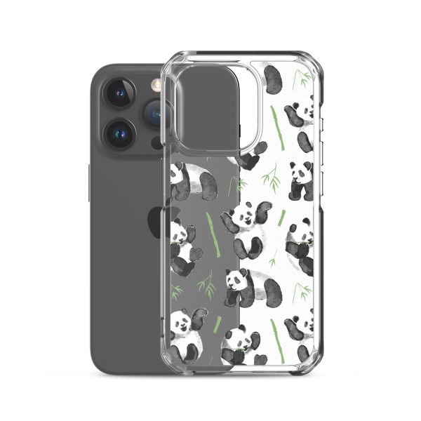 Watercolor Panda Bear iPhone Clear Case