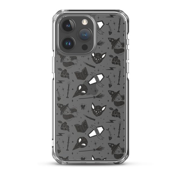 Black and White Halloween iPhone Clear Case
