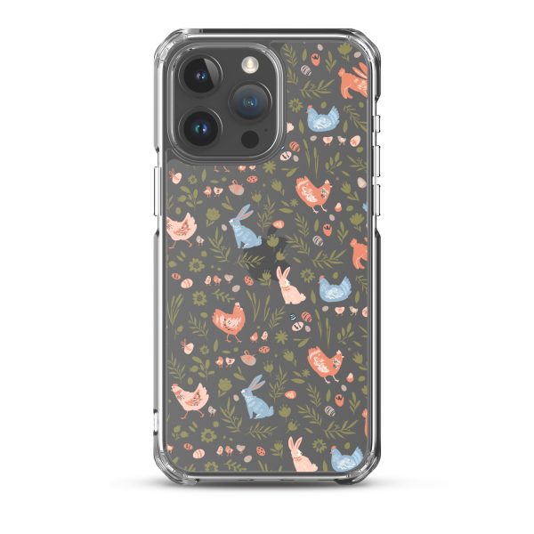 Bunnies and Hens Easter iPhone Clear Case