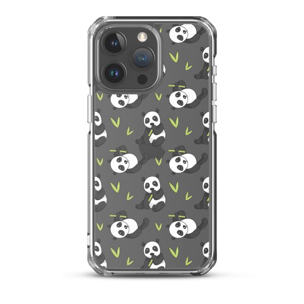 Cute Panda Bear iPhone Clear Case
