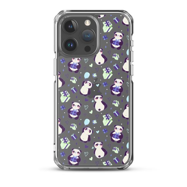 Cute Panda Presents iPhone Clear Case