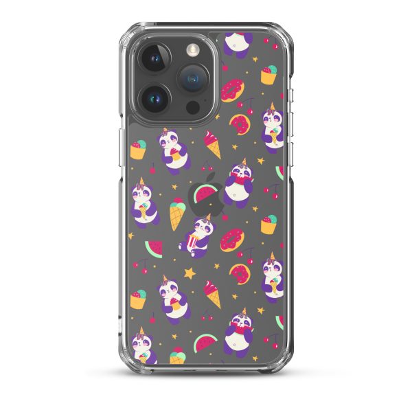 Cute Panda Sweets iPhone Clear Case