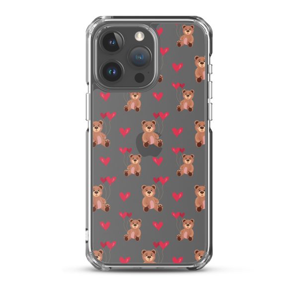 Cute Teddy Bear iPhone Clear Case