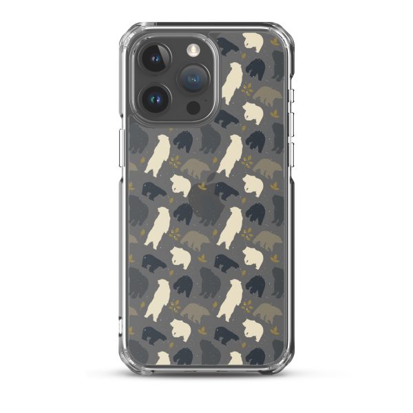 Forest Bear Silhouette iPhone Clear Case