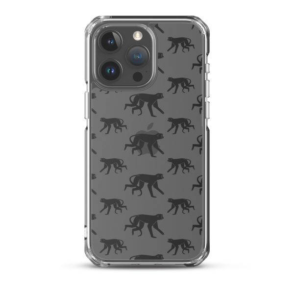 Monkey Silhouette iPhone Clear Case