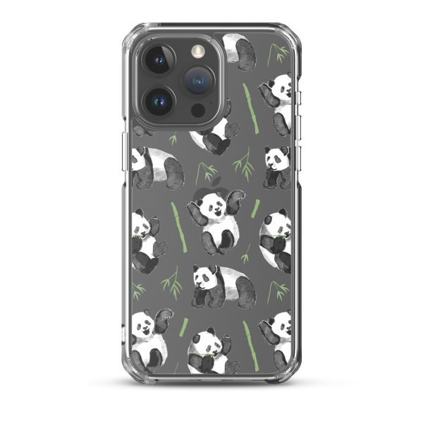 Watercolor Panda Bear iPhone Clear Case