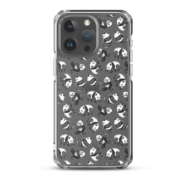 Watercolor Panda Bears iPhone Clear Case