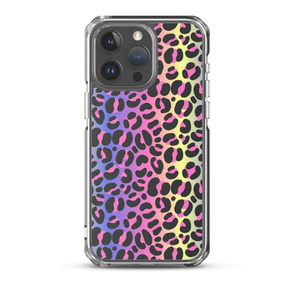 Neon Leopard iPhone Clear Case