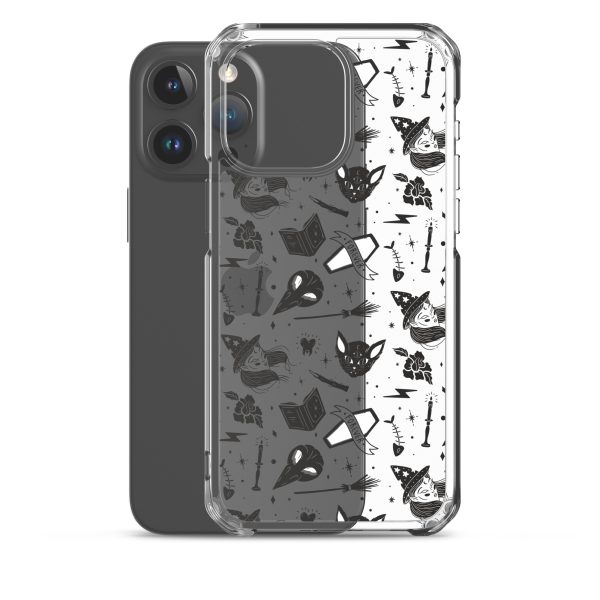 Black and White Halloween iPhone Clear Case