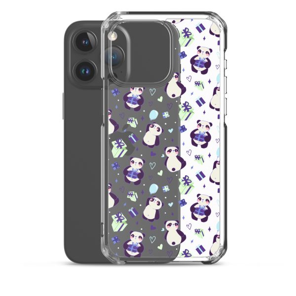 Cute Panda Presents iPhone Clear Case
