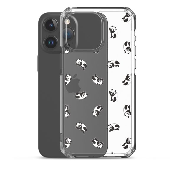 Cute Pandas iPhone Clear Case