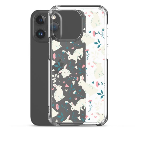 Easter Cute Rabbits iPhone Clear Case