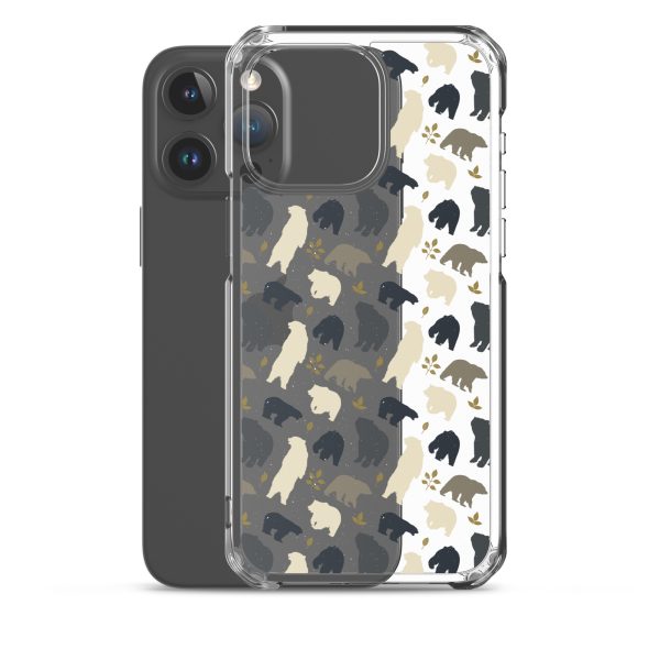 Forest Bear Silhouette iPhone Clear Case