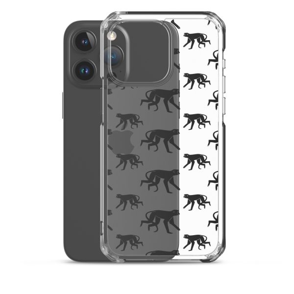 Monkey Silhouette iPhone Clear Case