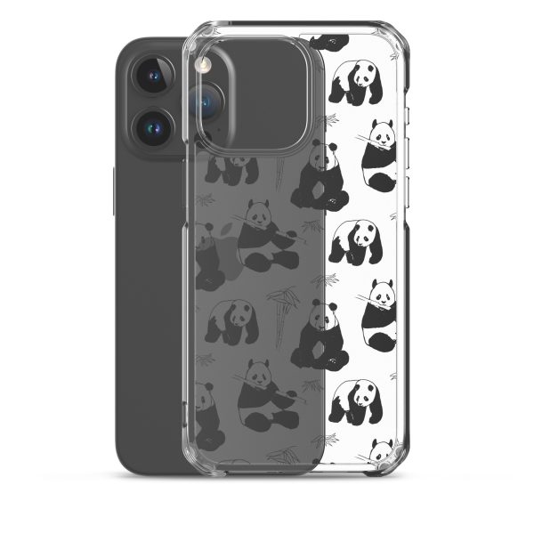 Panda Bears Bamboo iPhone Clear Case
