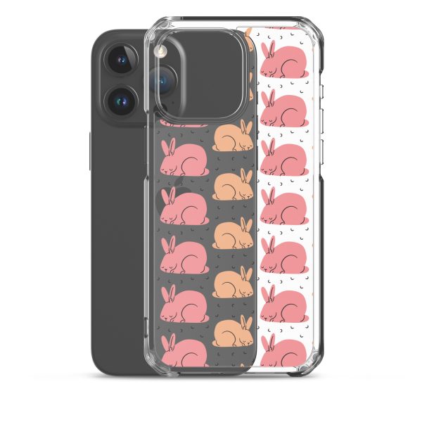Pink Bunnies iPhone Clear Case