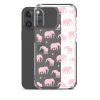 Seamless Elephant Silhouette iPhone Clear Case