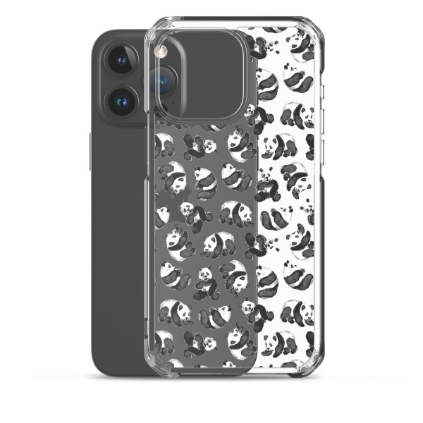 Watercolor Panda Bears iPhone Clear Case