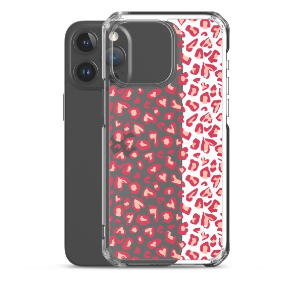 Leopard Heart Print iPhone Clear Case