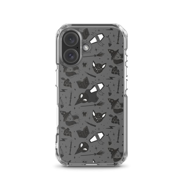 Black and White Halloween iPhone Clear Case
