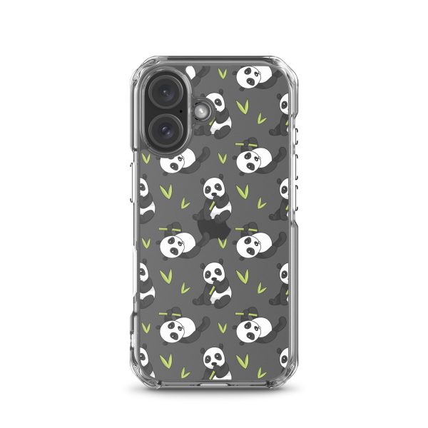 Cute Panda Bear iPhone Clear Case
