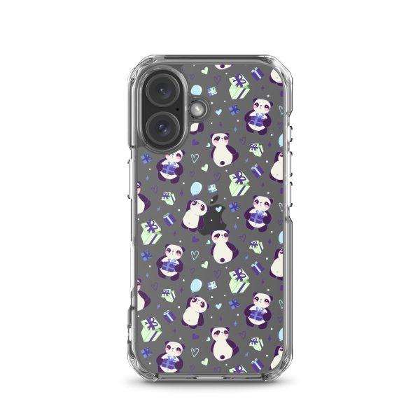 Cute Panda Presents iPhone Clear Case