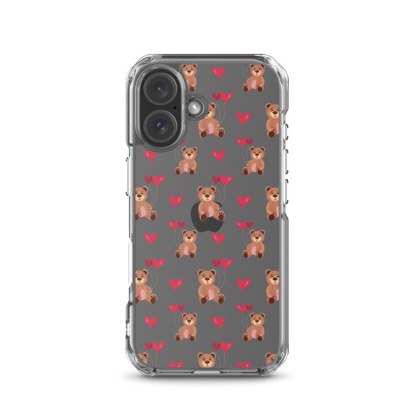 Cute Teddy Bear iPhone Clear Case