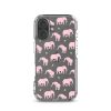 Seamless Elephant Silhouette iPhone Clear Case