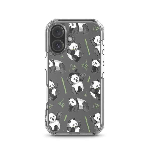 Watercolor Panda Bear iPhone Clear Case