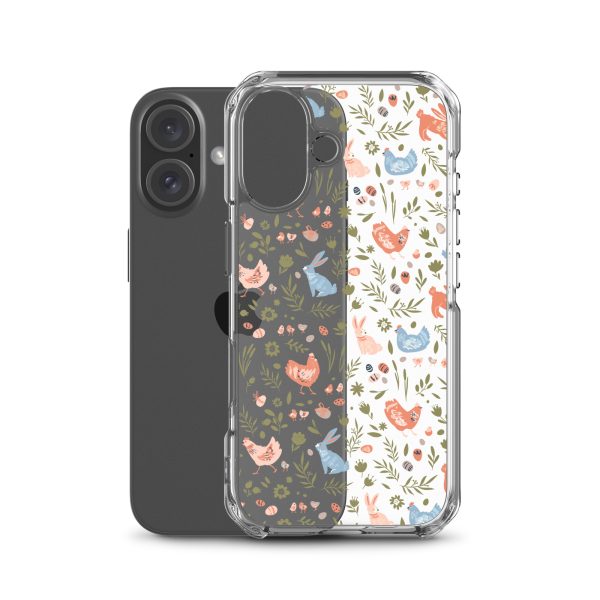 Bunnies and Hens Easter iPhone Clear Case