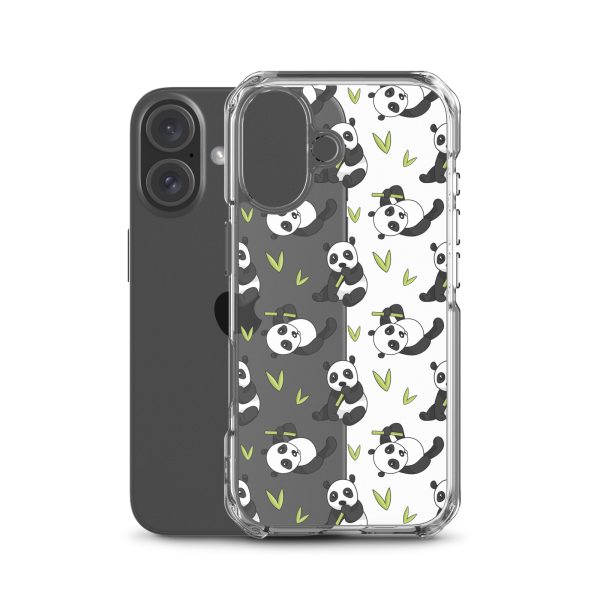 Cute Panda Bear iPhone Clear Case