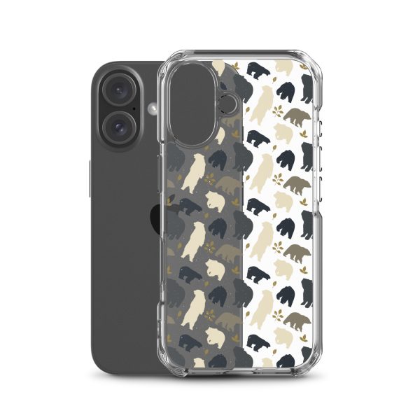 Forest Bear Silhouette iPhone Clear Case
