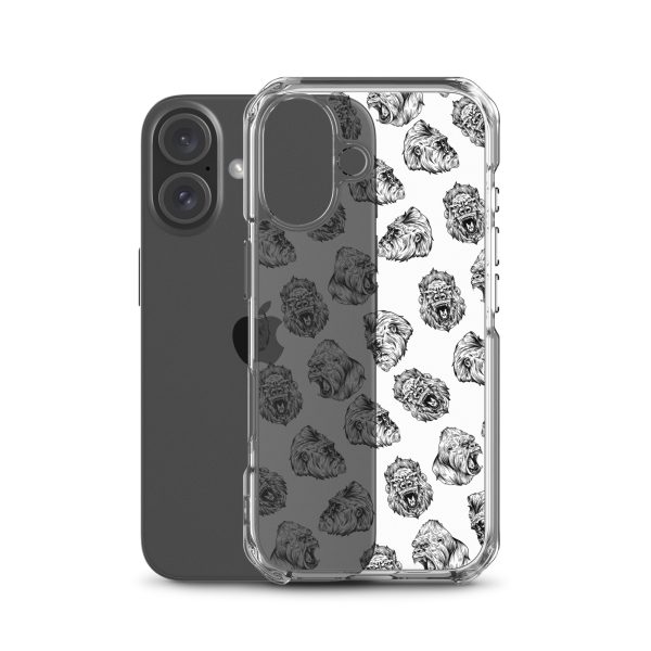 Illustrated Gorilla Seamless iPhone Clear Case