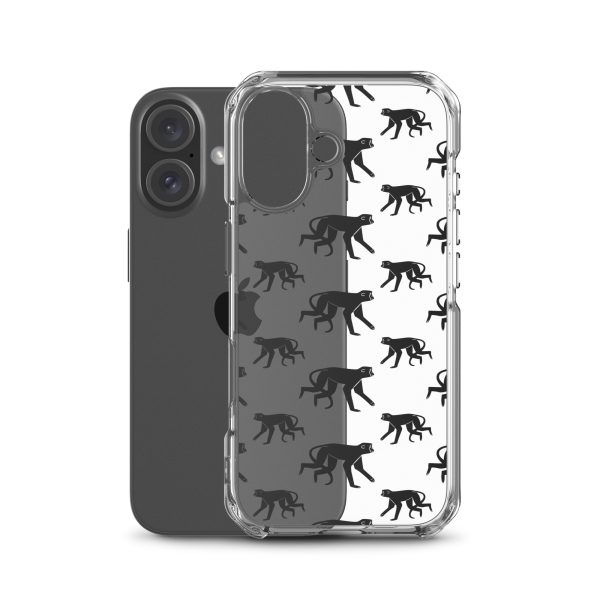 Monkey Silhouette iPhone Clear Case