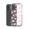Seamless Elephant Silhouette iPhone Clear Case