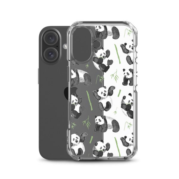 Watercolor Panda Bear iPhone Clear Case