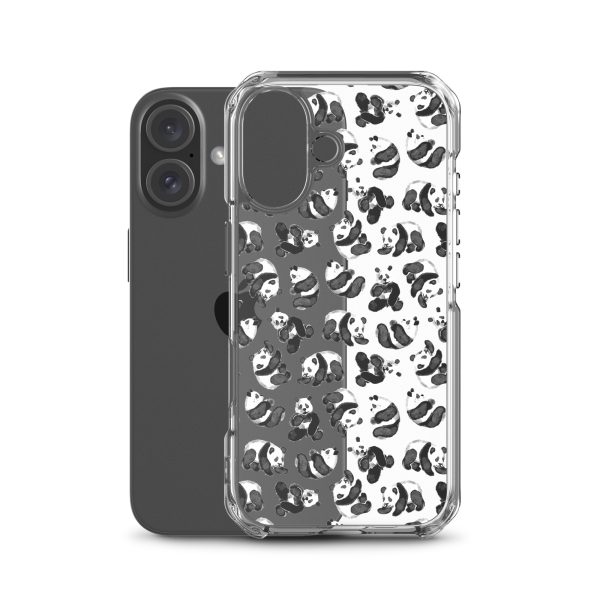 Watercolor Panda Bears iPhone Clear Case