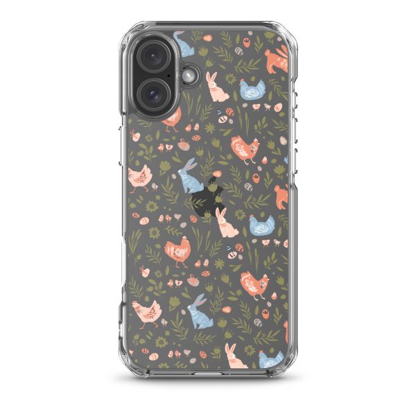Bunnies and Hens Easter iPhone Clear Case