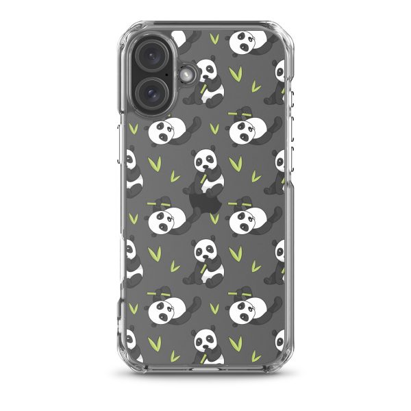 Cute Panda Bear iPhone Clear Case