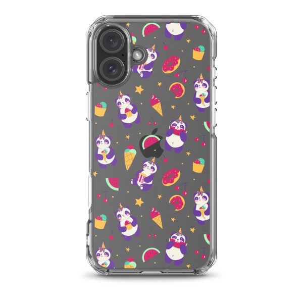 Cute Panda Sweets iPhone Clear Case