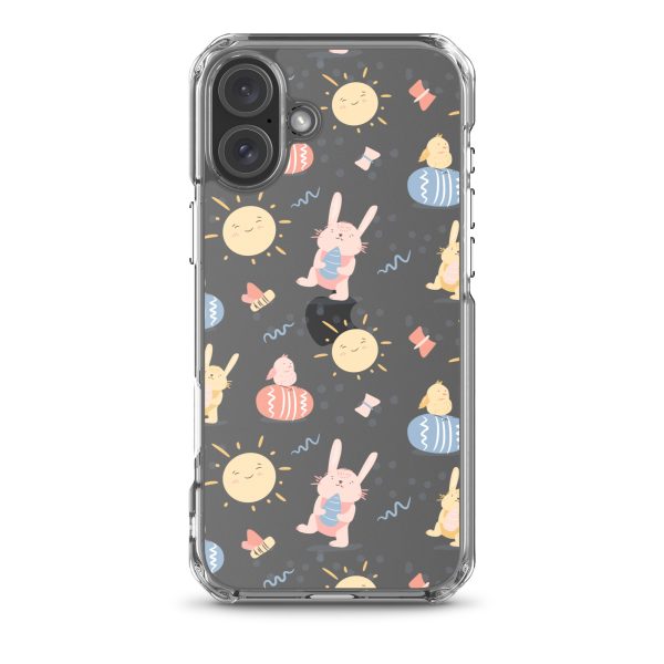 Easter Egg and Bunnies iPhone Clear Case