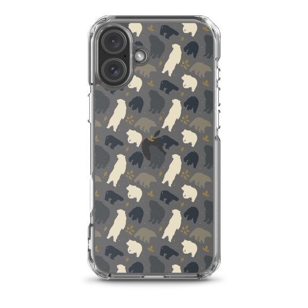 Forest Bear Silhouette iPhone Clear Case