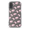 Seamless Elephant Silhouette iPhone Clear Case