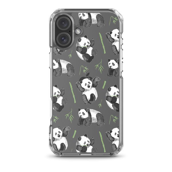 Watercolor Panda Bear iPhone Clear Case