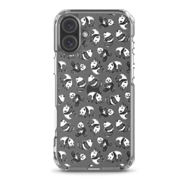 Watercolor Panda Bears iPhone Clear Case