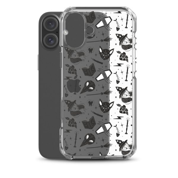 Black and White Halloween iPhone Clear Case