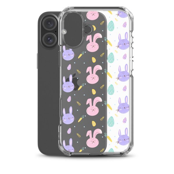 Cute Easter Bunnies iPhone Clear Case