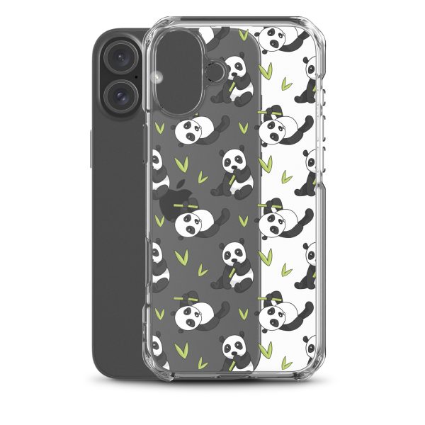 Cute Panda Bear iPhone Clear Case