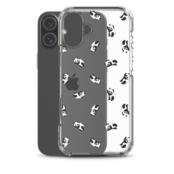 Cute Pandas iPhone Clear Case