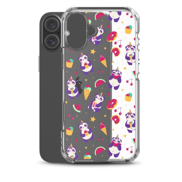 Cute Panda Sweets iPhone Clear Case